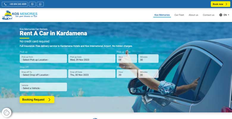 Kos Memories Car Rentals, Καρδάμαινα